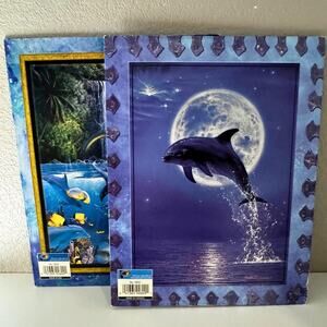 Christian Riese Lassen Dolphin Art Folder Lot – Set (2) – Vintage 90s Stationery